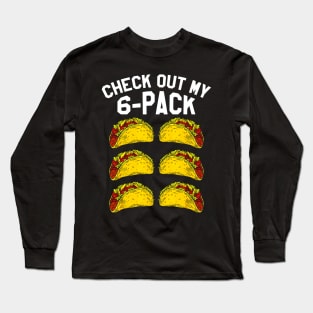 Mens Fitness Taco Funny Mexican Gym Long Sleeve T-Shirt